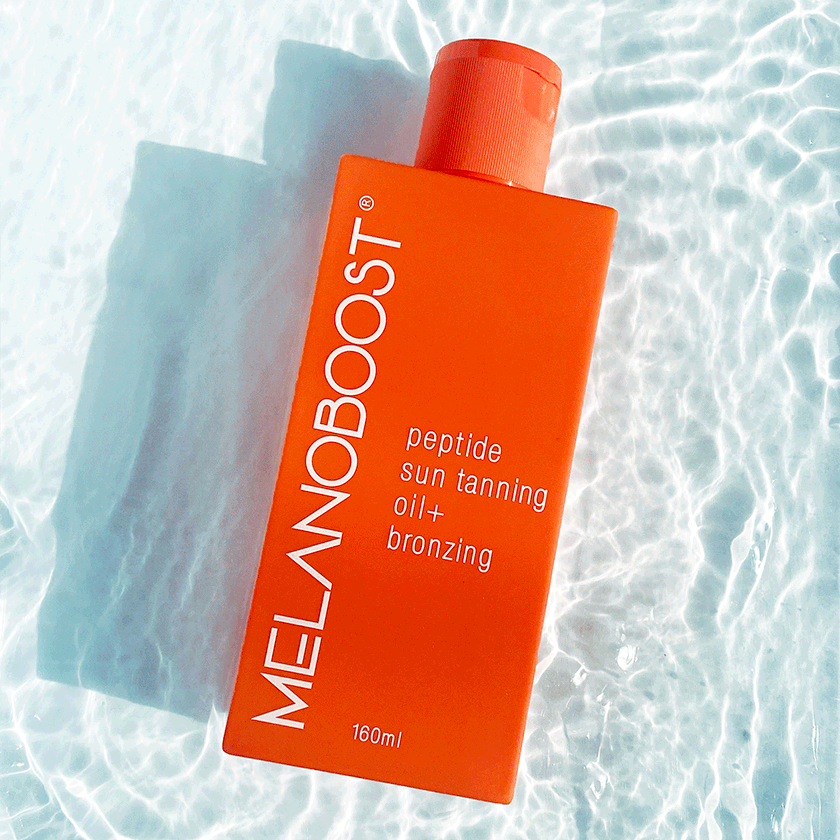 Melanoboost Peptide Sun Tanning Oil + Bronzing Tan Faster Darker